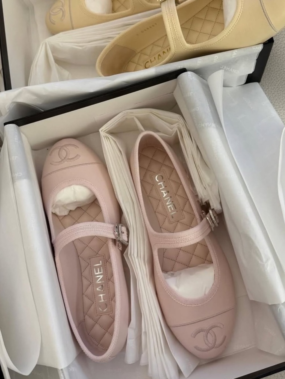 CHANEL Mary Jane Flats Light Pink | Size 39 - Picture 4 of 16